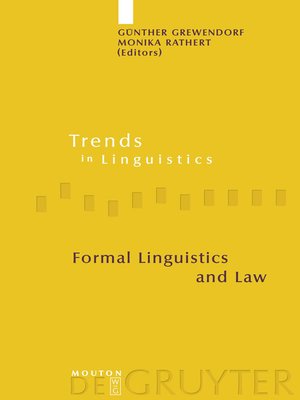 cover image of Formal Linguistics and Law